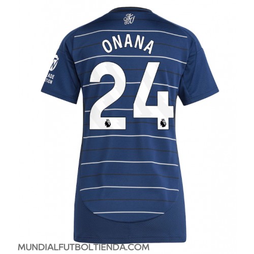 Camiseta Aston Villa Amadou Onana #24 Tercera Equipación Replica 2024-25 para mujer mangas cortas